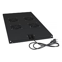 Cabeus TRAY-120-BK Модуль вентиляторный с 4-я вентиляторами для установки в напольные шкафы серии SH-05C , ND-05C глубиной 1200мм, цвет черный (RAL 9004) | код 9806c | Cabeus