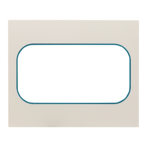 Стокгольм Рамка для розетки 2-местная белая с линией цвета синий PROxima | код EYM-G-302-30 | EKF