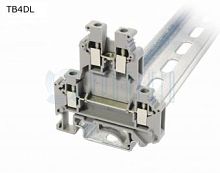 Клемма винтовая двухуровневая 4 контакта, 4 мм2, серая | код TB4DL | ПРОВЕНТО