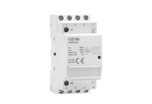 Контактор модульный GYHC-4P, 25A, 4NO, 24VDC, 4M | код GYHC2540024 | GEYA Контактор модульный GYHC-4P, 25A, 4NO, 24VDC, 4M | код GYHC2540024 | GEYA