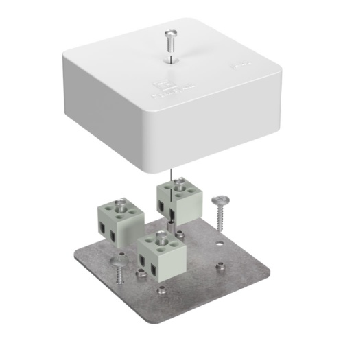 Коробка огнестойкая для кабель-канала 40-0450-FR2.5-6 Е15-Е120 RAL9003 75х75х30 (87 шт/кор) Промрукав | код 40-0450-FR2.5-6 | ПРОМРУКАВ