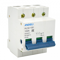 Выключатель нагрузки HL32-100 3P 100A (ANDELI) | код ADL04-050 | ANDELI