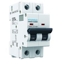 Автоматический выключатель HGD63-M 2PMBS0000C 00032 2 полюса, 32А, ток к.з. 6kA, хар-ка B (STANDARD) | код 13.04.001035 | HYUNDAI