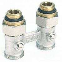 узел нижнего подключения радиатора g1/2 х g3/4, прямой | код 12407271001 | РЕХАУ