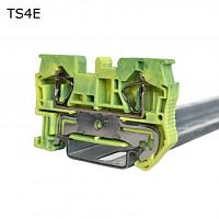 Клемма пружинная проходная 2 контакта 4 мм2, заземляющая | код TS4E | ПРОВЕНТО