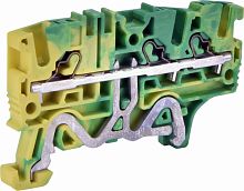 Клемма пружинная заземляющая ESH-EFCE.2/1+2 (2,5 мм2, желто-зел., 1вх.+2вых., push-in) | код 003903274 | ETI