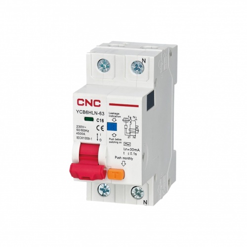 Диф. автомат YCB6HLN-63 40А 1P+N 100мА 4,5кА B (электрон.) | код A000854 | CNC
