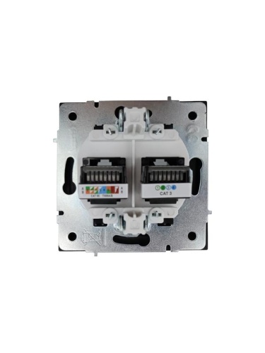 ZIMA Розетка компьютер+телефон черный бархат LEZARD | код 704-4288-143 | LEZARD фото 6