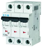 Автоматический выключатель 6А, кривая отключения В, 3 полюса, откл. способность 6 кА, PL6-B6/3 | код 286586 | EATON
