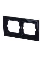 Рамка 2-постовая, серия axcent, цвет чёрный 1722-281 | код 2CKA001754A4410 | ABB