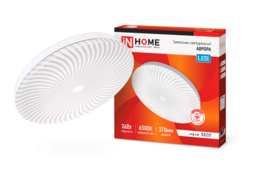 Светильник светодиодный серии DECO 36Вт 230В 6500К 2340лм 370х50мм АВРОРА IN HOME | код 4690612037417 | IN HOME Светильник светодиодный серии DECO 36Вт 230В 6500К 2340лм 370х50мм АВРОРА IN HOME | код 4690612037417 | IN HOME