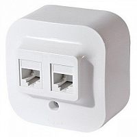 Розетка 2xRJ11+RJ45 Cat.5 QUTEO, белый | код. 782221 | Legrand