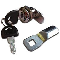 Замок с ключом для двери шкафа LANMASTER серии DC | код LAN-DC-CB-DRLK | LANMASTER