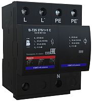 Двухполюсное УЗИП класса испытаний I+II комбинированного типа серии БЛИЦ Т, В-Т25 275/1+1 С | код В01 022 | Hakel