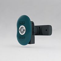 Комплект замка щита EC с лого, вставкой под ключ 3мм с двойной бородкой ECWE002, пластиковый язычок RAL5020 | код ECWE0001 | ETA