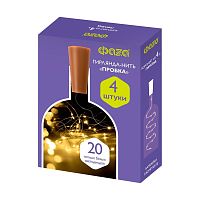 Гирлянды светодиодные Роса/ гирлянды с пробкой DC-G04-20MS4, комплект 4 шт., мульт., 20 LED, 3xAG13 | код 5047914 | JazzWay