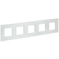 SKANDY Рамка 5-мест. SK-F35S металл сереб. IEK | код SK-M52-M-K23 | IEK