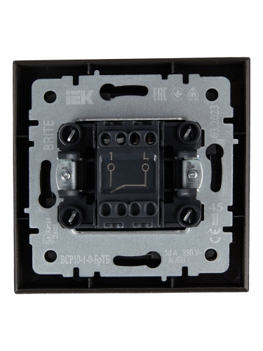 BRITE Выключ. 1-кл. 10А в сб. ВСР10-1-0-БрТБ бр. IEK | код BR-V10-0-10-K45-F | IEK фото 6