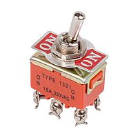 Тумблер 250V 15А (6c) ON-ON двухполюсный REXANT | код 36-4131 | REXANT