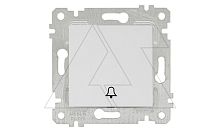 Rita - Выключатель кнопочный, символ - звонок, пруж. зажимы, белый | код 2200-407-0101Z | Mutlusan