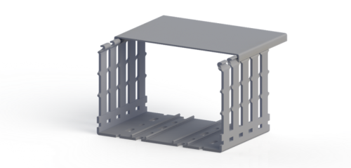 555 1501WS, KKD 1501, Перфорированный короб с крышкой, 150x100 (Широкий шаг перфорации) (ШxВ) Серый | код 0.0.0.5.551501WS | KLEMSAN