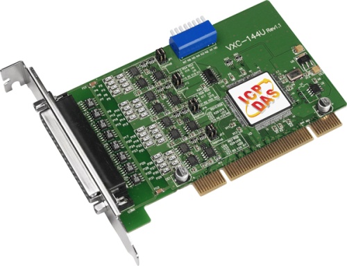 VXC-144U CR Universal PCI, 4-port RS-422/485 communication board.(RoHS) Includes one CA-4002 connector | код 00-06016638 | ICP DAS