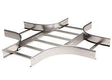 Х-ответвитель 100х300 R-600, лонжерон 1,5 мм, цинк-ламельный, в комплекте с крепежными элементами и соединительными пластинами, необ | код LIX1603KZL | DKC