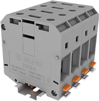 TU70-2-GY Клемма TU 1-1 проходная винтовая, сеч.70мм2, сер., шт | код TU70-2-GY | SUPU