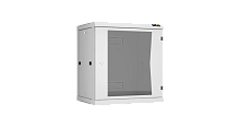 Настенный разборный шкаф TLK 19, 12U, стеклянная дверь, Ш600хВ636хГ450мм, 2 пары монтажных направляющих, серый | код TWC-126045-R-G-GY | TLK