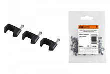 Скоба 10мм плоская пластиковая (черная) (50шт) TDM | код SQ0513-0035 | TDM