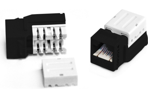 Вставка Keystone Jack RJ45(8P8C) категория 6 110 IDC черная | код 222453 | Hyperline Вставка Keystone Jack RJ45(8P8C) категория 6 110 IDC черная | код 222453 | Hyperline