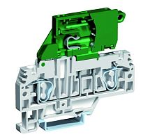 Держатель предохранителя 6x32. Пружина. 4 кв. мм. Серый. С диодным индикатором на 115-230 вольт (AC/DC). | код ZHF910GR | DKC