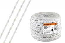 Ретро провод Эко 2х1.5 витой ГОСТ белый (бухта 20м) | код SQ2801-0201 | РЭМЗ ТМ