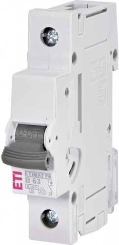 Авт. выключатель ETIMAT P6 1p B63 | код 1900016 | ETI