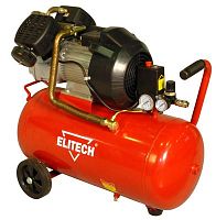 Компрессор поршневой Elitech КПМ 360/50 масляный 356л/мин 50л 2200Вт красный/черный | код 1625664 | Elitech