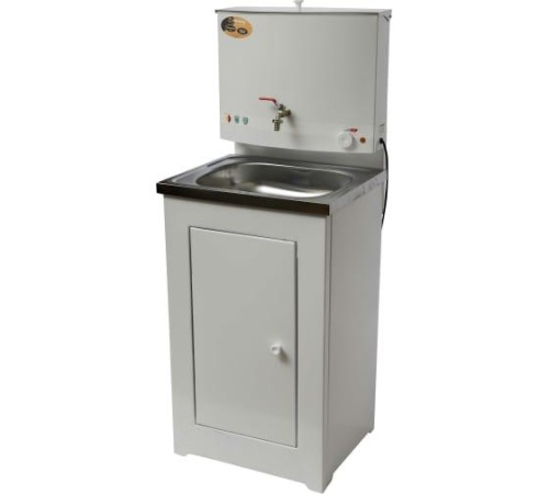 Умывальник дачный ЛЮКС, с подогревом, нержавеющая мойка, цвет белый, , Шт | код 74/4/1 | ВИХРЬ