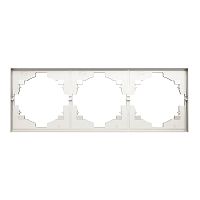 Рамка STRONG 3-постовая жемчуг KRANZ | код KR-78-0753-4 | KRANZ