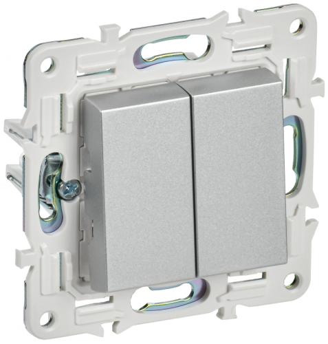 SKANDY Выключ. 2-кл. 10А SK-V04S сереб. IEK | код SK-V20-0-10-K23 | IEK SKANDY Выключ. 2-кл. 10А SK-V04S сереб. IEK | код SK-V20-0-10-K23 | IEK