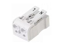 Клемма пружинная соединительная КСПн2-L+N. 16A. с монтажной ножкой HLT | код 081-32-021 | HLT