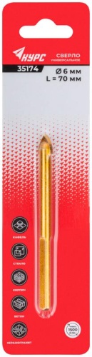 Сверло универсальное 6х70 мм | код 35174 | FIT фото 3 Сверло универсальное 6х70 мм | код 35174 | FIT фото 3