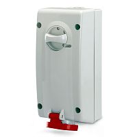 Розетка настенная с механической блокировкой и боковым расположением разъема WIS IP44 16А 3P+E 400В | код DIS5601686 | DKC