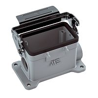 Блочный корпус(кожух) накладной для вставок типоразмера 10B (10) С фиксатором Боковой ввод 1x PG 16 Низкопрофильный Серый Алюминий IP 65, 29352S | код 29352S | KLEMSAN