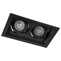 Светильник ИВО-2х50w G5.3 поворотный прямоугольный черный | код 32442 | Feron