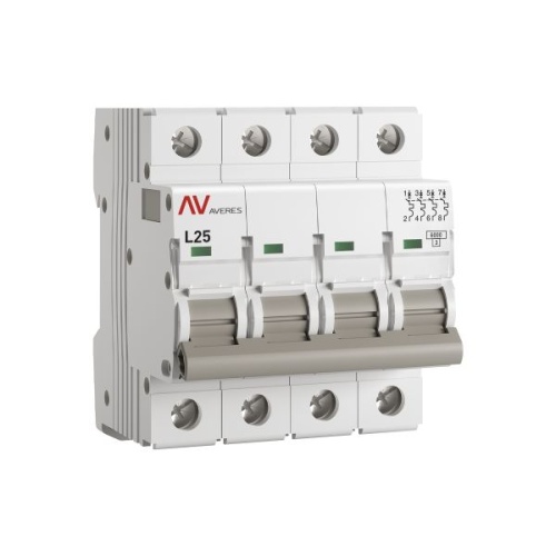 Выключатель автоматический AV-6 4P 25A (L) 6kA EKF AVERES | код mcb6-4-25L-av | EKF Выключатель автоматический AV-6 4P 25A (L) 6kA EKF AVERES | код mcb6-4-25L-av | EKF
