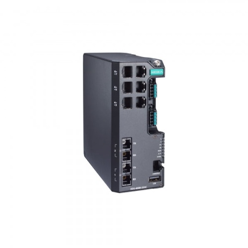 Коммутатор EDS-4008-2SSC-HV-T Managed Ethernet switch with 6 10/100BaseT(X) ports, 2 100BaseFX single-mode ports with SC connectors, single power input 110/220 VAC/VDC, t: -40/75 | код 00-06141988 | MOXA