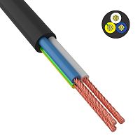 Провод соединительный ПВС 3х0,75 мм кв 200 м черный ГОСТ 7399-97 | код 01-8043-4 | REXANT