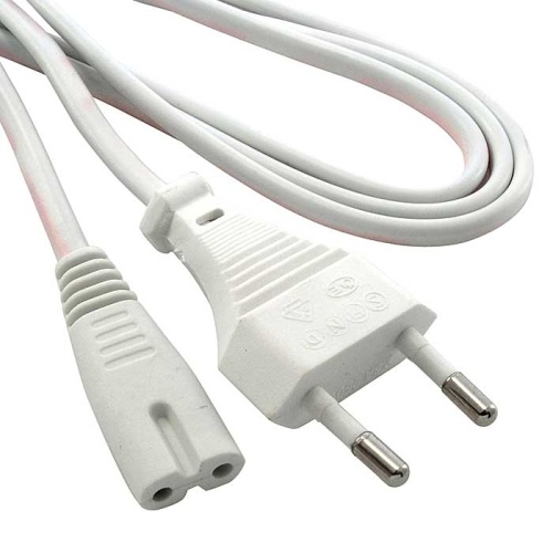 Сетевой шнур RUICHI Y001/ST2, 1.8 м, 2x0.75 мм2, белый | код 81799 | Ruichi