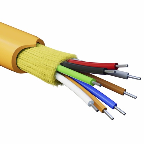 Кабель волоконно-оптический, распределительный, арамидные упрочняющие нити, для внутренней прокладки, нг(A)-HFLTx, 8 ОВ, категория O | код RNDT2C8OR03-E | DKC