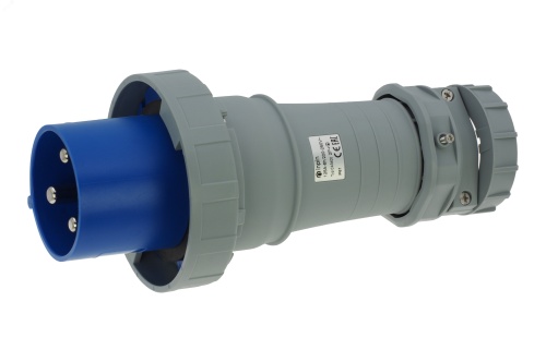 Вилка кабельная 125A/230V/1P+N+E/IP67 | код CA3400 | INPIN