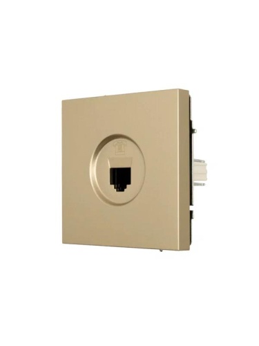 ZIMA Розетка телефонная евро золото LEZARD | код 704-3688-137 | LEZARD фото 2